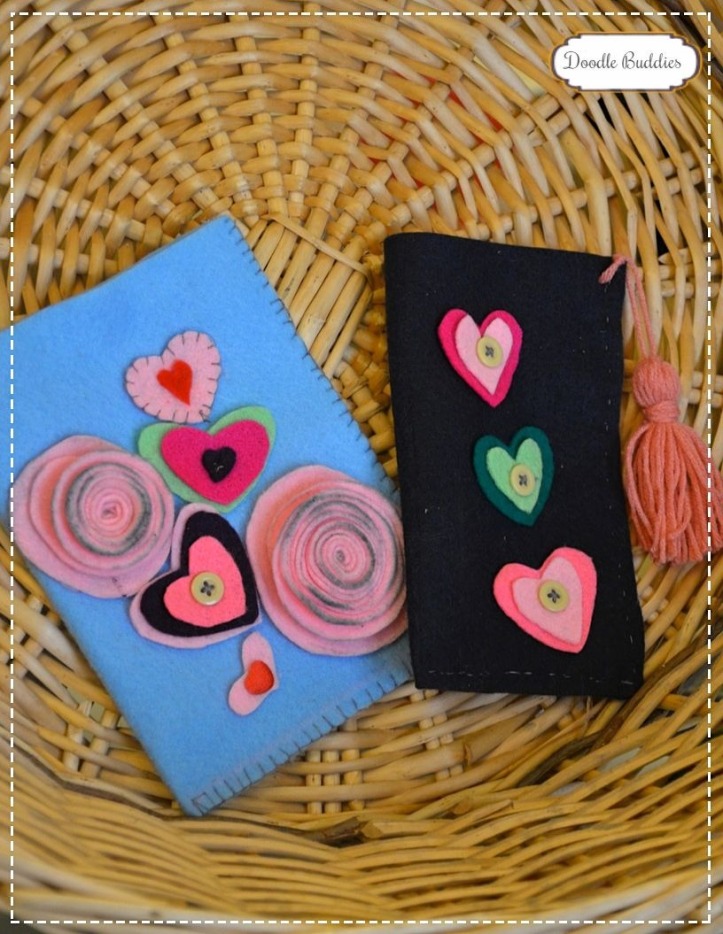 felt pouch for valentines